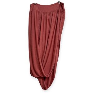 Free People Draped Twist Linen Blend Maxi Skirt XL